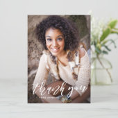 Hand Lettert het Verticale Afstuderen van het Manu Bedankkaart (Staand voorkant)