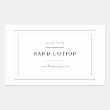 Hand Lotion Label Stickers