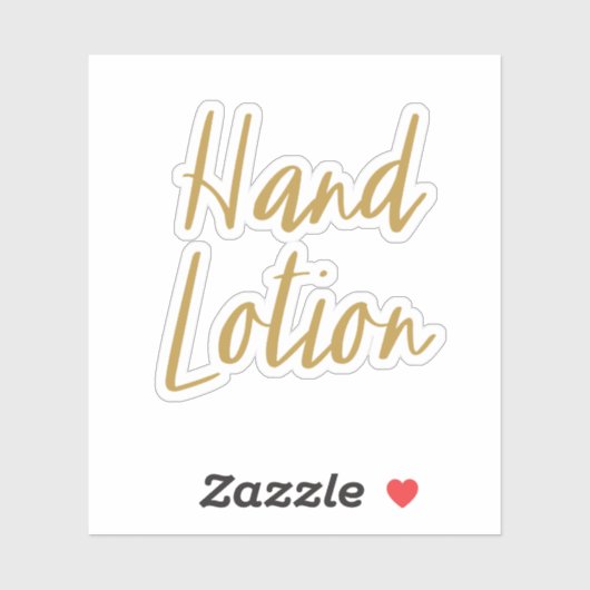 Hand Lotion Opslag Sticker (Vel)