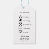 Hand Made & Care Instructions for Knitted Product Cadeaulabel (Achterkant)