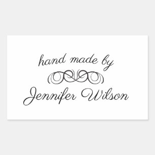 Hand Made Gepersonaliseerde ticker Rechthoekige Sticker