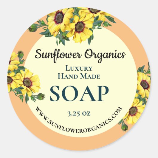 Hand Made Soap Product Sticker Label (Voorkant)
