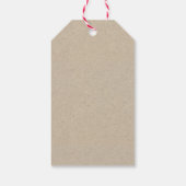 Hand Made With Love Brown Paper Botanical Leaf  Cadeaulabel (Achterkant)