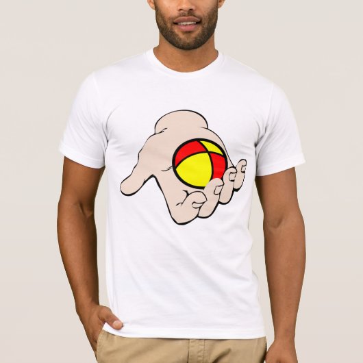 Hand met jongleerbal Mannen T-shirt (Voorkant)
