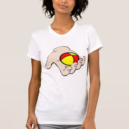 Hand met jongleren bal vrouwen T-shirt (Voorkant)