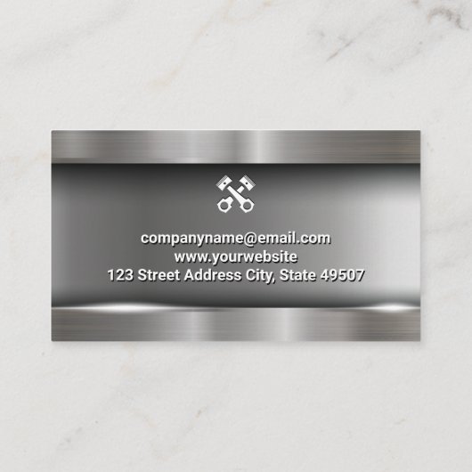 Hand met sleutel | Logo voor monteur Visitekaartje (Achterkant)