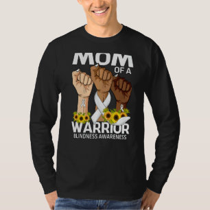 Hand moeder van een strijder blindheid bewustzijn t-shirt