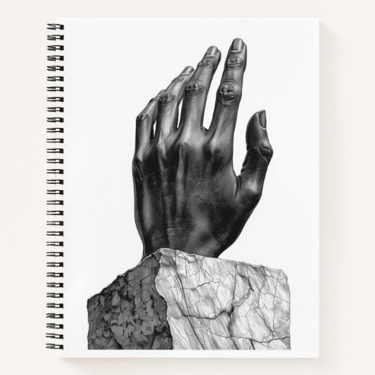 Hand of Creator - Marble Art Notebook Notitieboek (Voorkant)