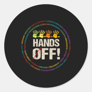 Hand Off My Social Security And Medicare Protest 2 Ronde Sticker