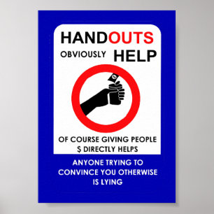 Hand-outs Helpen Uiteraard Poster