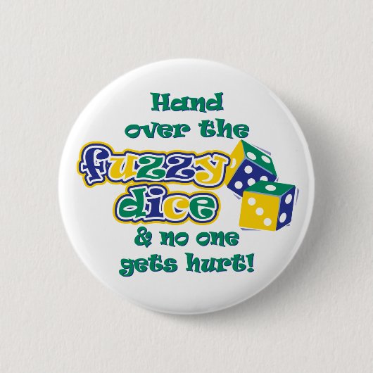 Hand over de wazige dice ronde button 5,7 cm (Voorkant)