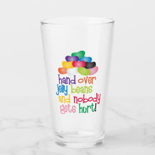 Hand Over Jelly Bans Glas