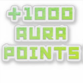 Hand-painted + 1000 Aura points  Sticker (Voorkant)