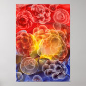 Hand Painted Abstract Floral Art Poster (Voorkant)