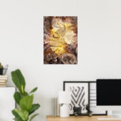 Hand Painted Abstract Glow in Earth Tones Poster (Thuiskantoor)