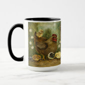 Hand-Painted Chicken & Chicks and Rooster Mug Mok (Links)