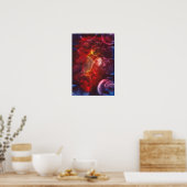 Hand Painted Deep Space Fantasy Painting Poster (Keuken)