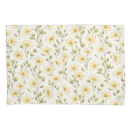 Hand-Painted Floral Pillowcase Kussensloop