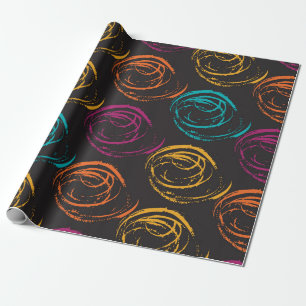 Hand painted grange texture. Ink geometric Cadeaupapier