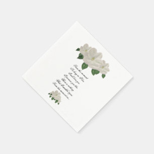 Hand Painted Magnolia Magnolias Wedding Servet