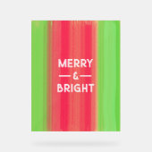 Hand Painted Merry and Bright Green and Red (Recto)