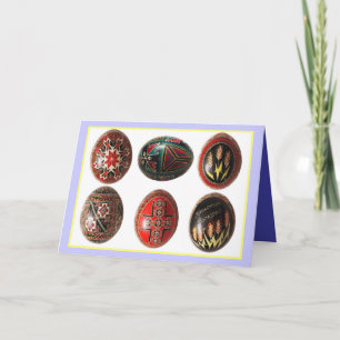 Hand Painted Oekrainian Easter Eggs Feestdagen Kaart