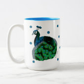 Hand-painted Peafowl Mug (Gauche)