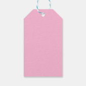 Hand Painted Pink Green Christmas Wreath Bold Cadeaulabel (Achterkant)