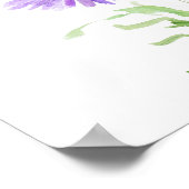 hand painted purple daisy watercolour poster (Hoek)