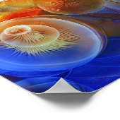 Hand Painted Rainbow Bubble Abstract Art Poster (Hoek)