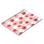 Hand-Painted Red Cherries Seamless Pattern Notitieboek (Linkerzijde)