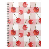 Hand-Painted Red Cherries Seamless Pattern Notitieboek (Voorkant)