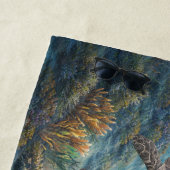 Hand-Painted Sea Turtle in Ocean Vortex  Strandlaken (In situ)