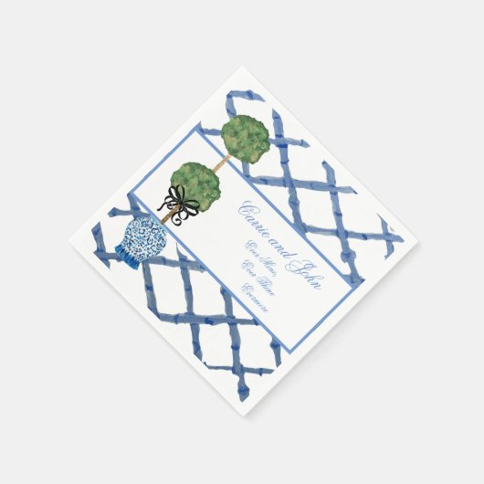 Hand Painted Topiary Chinoiserie Ginger Jar Jars Servet (Hoek)