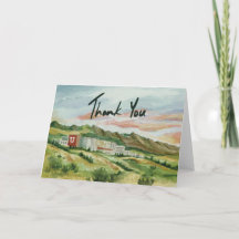 Hand-Painted University of Utah Thank You Card