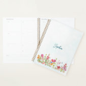 Hand Painted Watercolor Botanical Art Personalized Planner (Display)