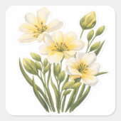 Hand Painted Yellow Flowers Sticker (Devant)