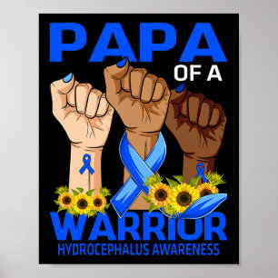 Hand Papa van een krijger Hydrocefalus Awareness S Poster
