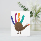 Hand Print Turkey Briefkaart (Staand voorkant)