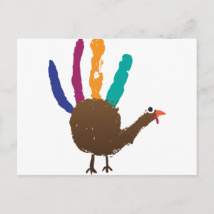 Hand Print Turkey Briefkaart