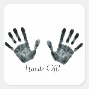 Hand Prints vierkante Stickers