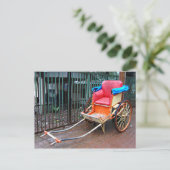 Hand Pulled Rickshaw in Kolkata (Calcutta), India Briefkaart (Staand voorkant)