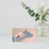 Hand Puppets Wolf Victoriaans  Chiaroscuro Visitekaartje (Staand voorkant)