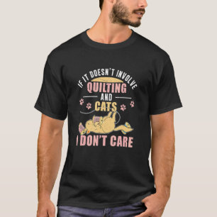 Hand Quilt Humor Voor Quilter Quilt Maker Kat T-shirt
