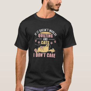 Hand Quilt Humor Voor Quilter Quilt Maker Kat T-shirt