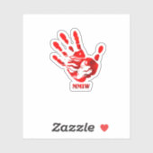 Hand Red Mmiw   Sticker (Vel)