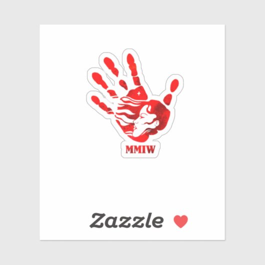 Hand Red Mmiw   Sticker (Vel)