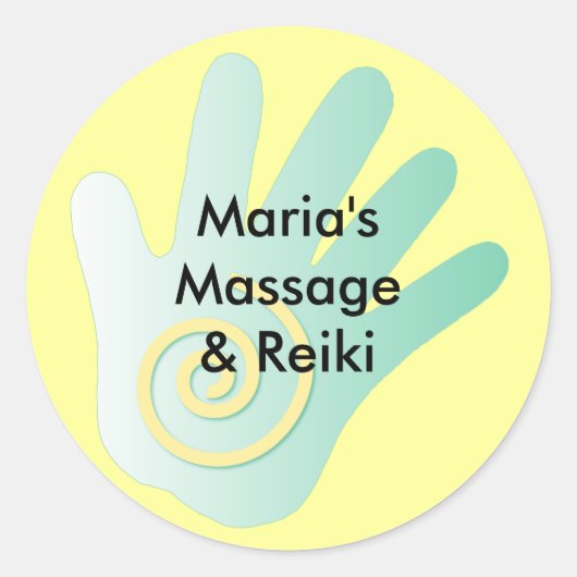 Hand Ronde Sticker (Voorkant)