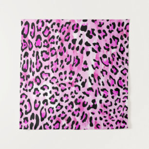 hand roze kleur naadloos luipaard / el wandkleed