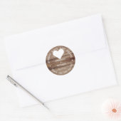 Hand Sanitizer Gunsten Spread Liefde Rustieke Brui Ronde Sticker (Envelop)